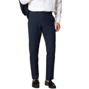 NWT J. By J. Crew Flex Tapered Activewear Flat Front Navy Cotton Pants 32 x 32